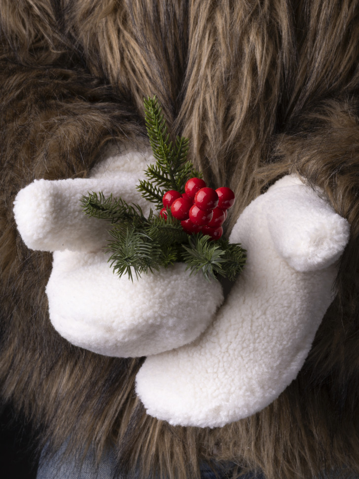 Варежки женские Baggins барашки молочные