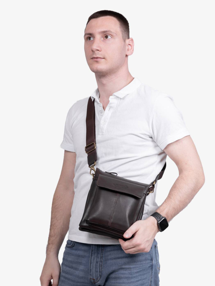 Сумка мужская zн ALEXX ALG0108 коричневая наппа Сумка мужская zн ALEXX ALG0108 коричневая наппа