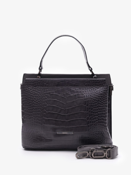 Сумка женская Karya 2427 тёмно-серый крокодил Сумка женская Karya 2427 тёмно-серый крокодил