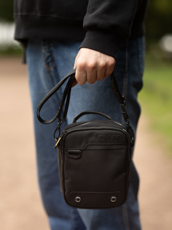 Сумка мужская Leastat L 9007 чёрная Сумка мужская Leastat L 9007 чёрная