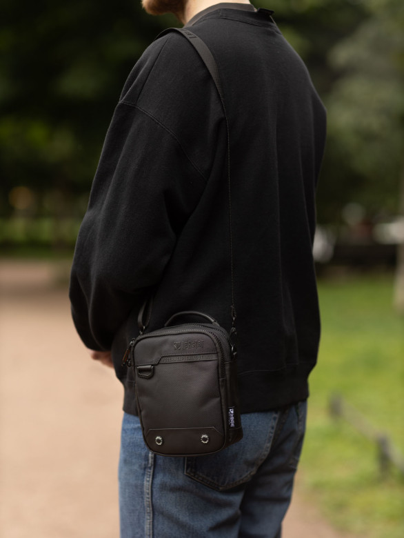 Сумка мужская Leastat L 9007 чёрная Сумка мужская Leastat L 9007 чёрная