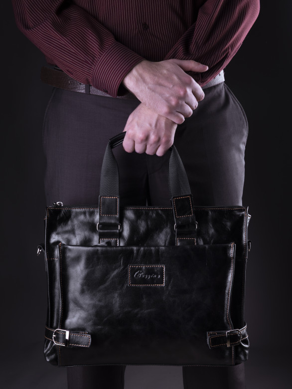 Сумка мужская Baggins 1015 черная пул ап(портфель) Сумка мужская Baggins 1015 черная пул ап(портфель)