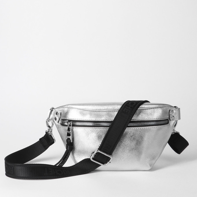 Сумка на пояс Richet 2476VNM серебряная Сумка на пояс Richet 2476VNM серебряная
