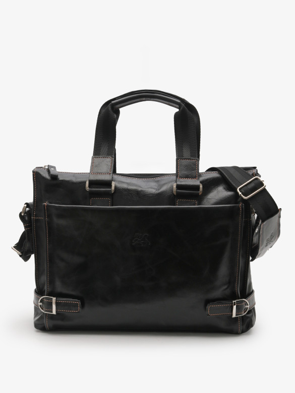 Портфель мужской кожа Maxsimo Tarnavsky 1015 чёрный пулл-ап