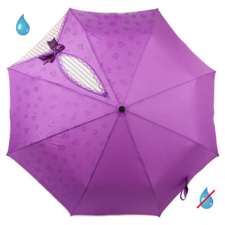 Зонт женский Flioraj 20004 кокетка, фиолетовый