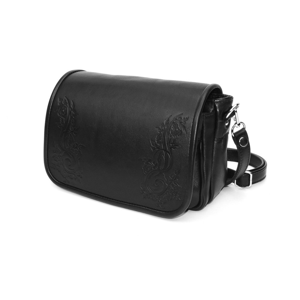 Чёрная женская кожаная сумка Natalia Kalinovskaya 93т-711 Чёрная женская кожаная сумка Natalia Kalinovskaya 93т-711