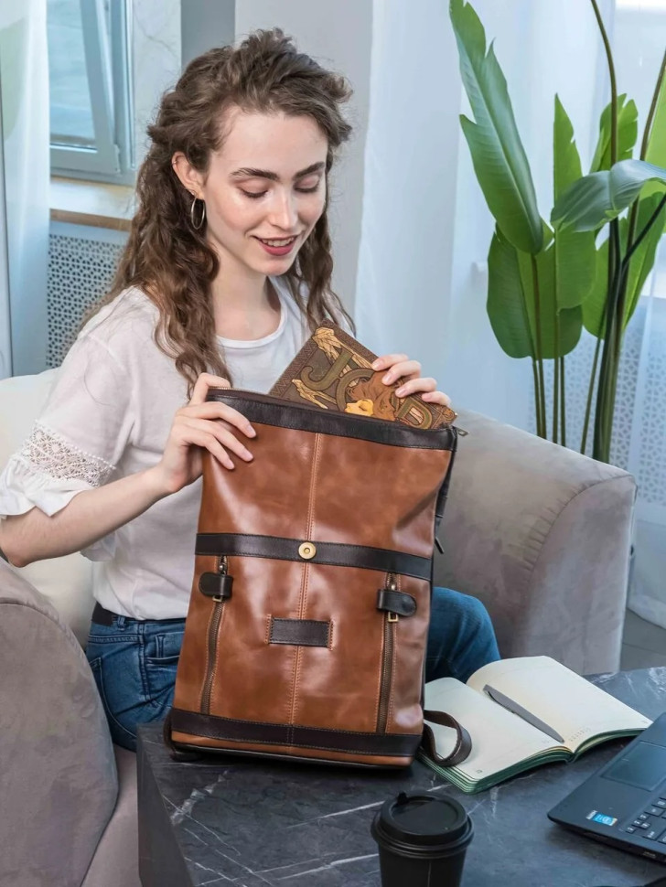 Сумка-рюкзак Natalia Kalinovskaya СР-56.602 Линнея рыжая Сумка-рюкзак Natalia Kalinovskaya СР-56.602 Линнея рыжая