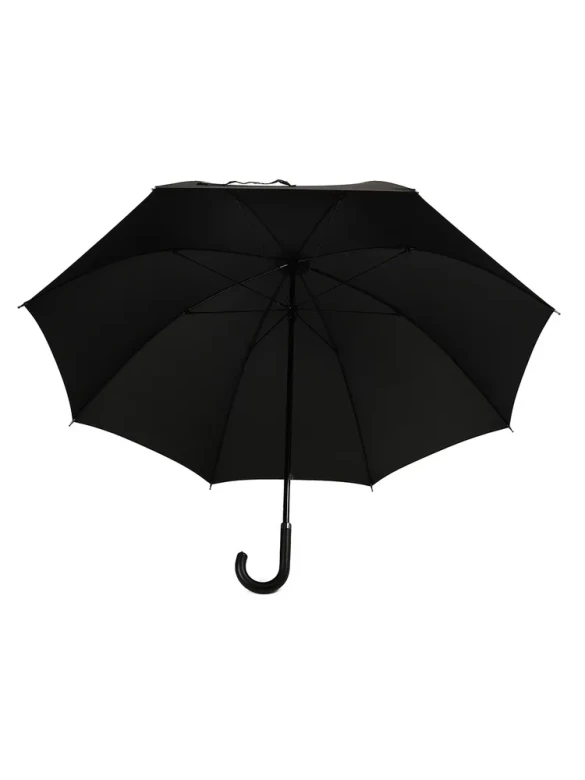 Зонт-трость мужской Три Слона 2775, 8 спиц, ручка крюк кожа