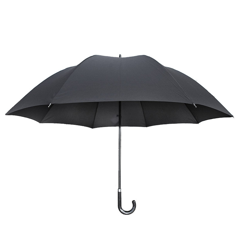 Зонт-трость мужской Три Слона 2775, 8 спиц, ручка крюк кожа