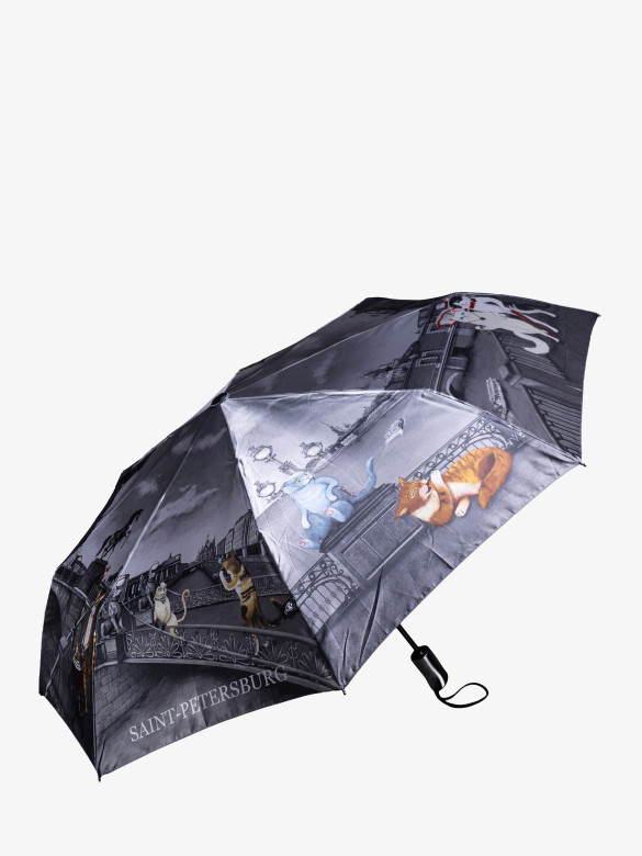 Зонт женский с/а 237 коты и каналы