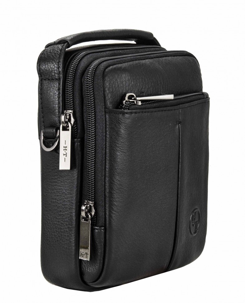 Мужская сумка через плечо Hight Touch 422-5 чёрная Мужская сумка через плечо Hight Touch 422-5 чёрная