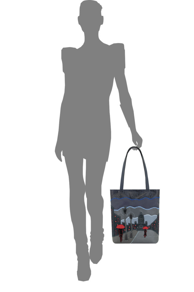 Сумка Protege ДС-517-287 "Город №10" синий флотер Сумка Protege ДС-517-287 "Город №10" синий флотер