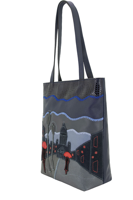 Сумка Protege ДС-517-287 "Город №10" синий флотер