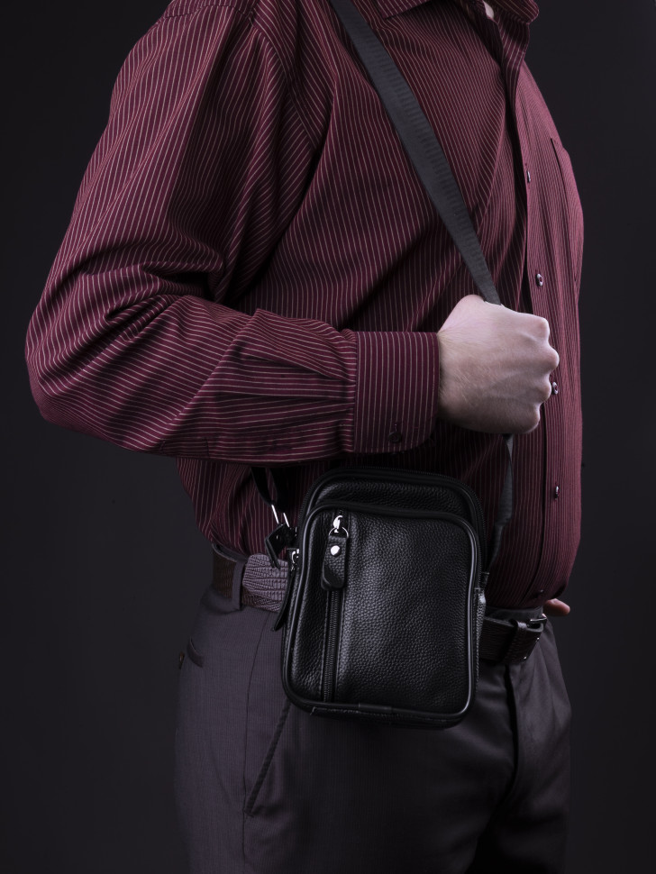 Сумка мужская Baggins 136 черная Сумка мужская Baggins 136 черная