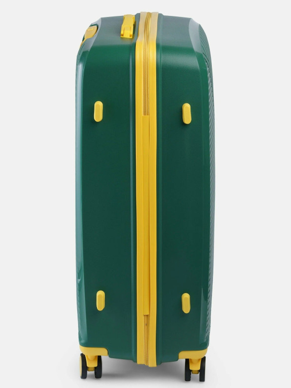 Чемодан L'Case, Lyon без расширения тёмно-зелёный