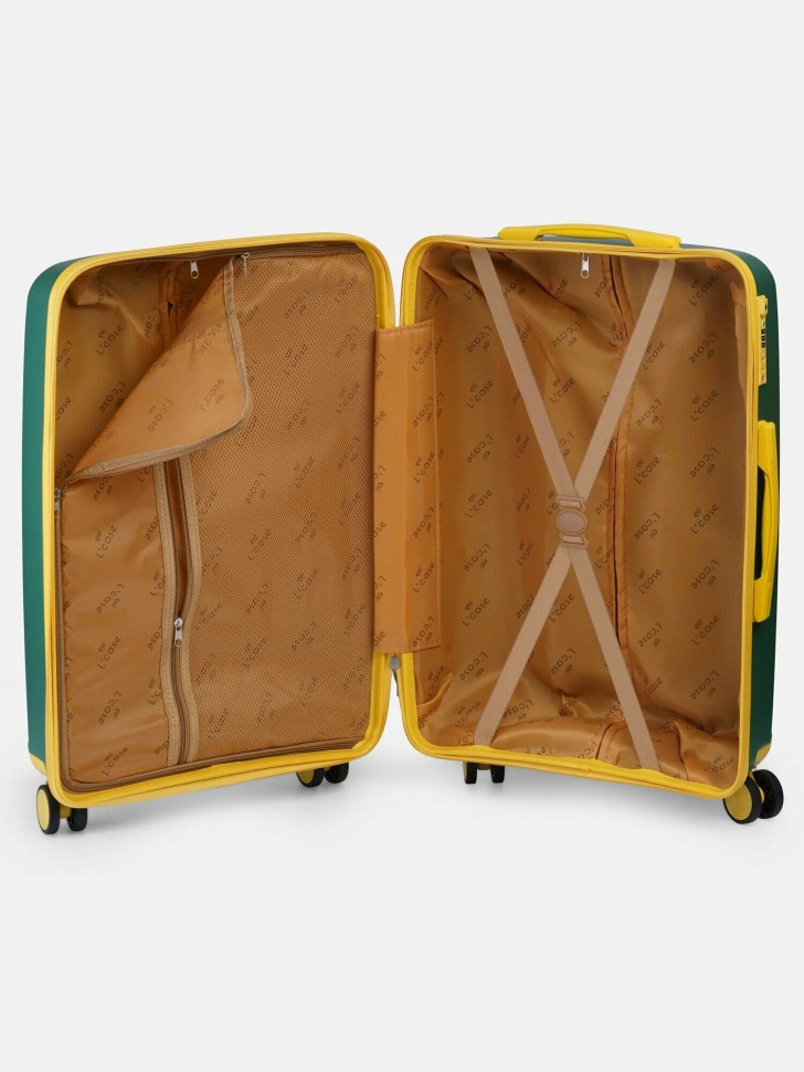 Чемодан L'Case, Lyon без расширения тёмно-зелёный